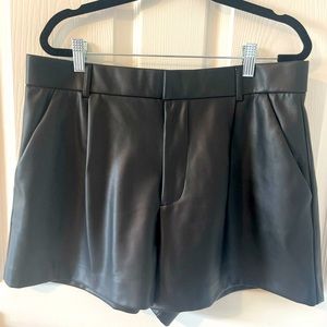 ZARA faux leather shorts